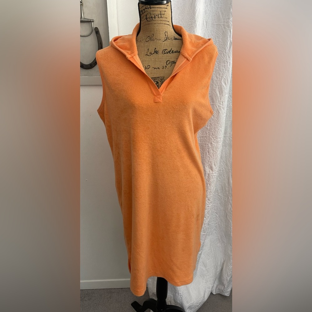 Catalina Vintage Cotton Blend Terry Swim Coverup Hooded Size Large